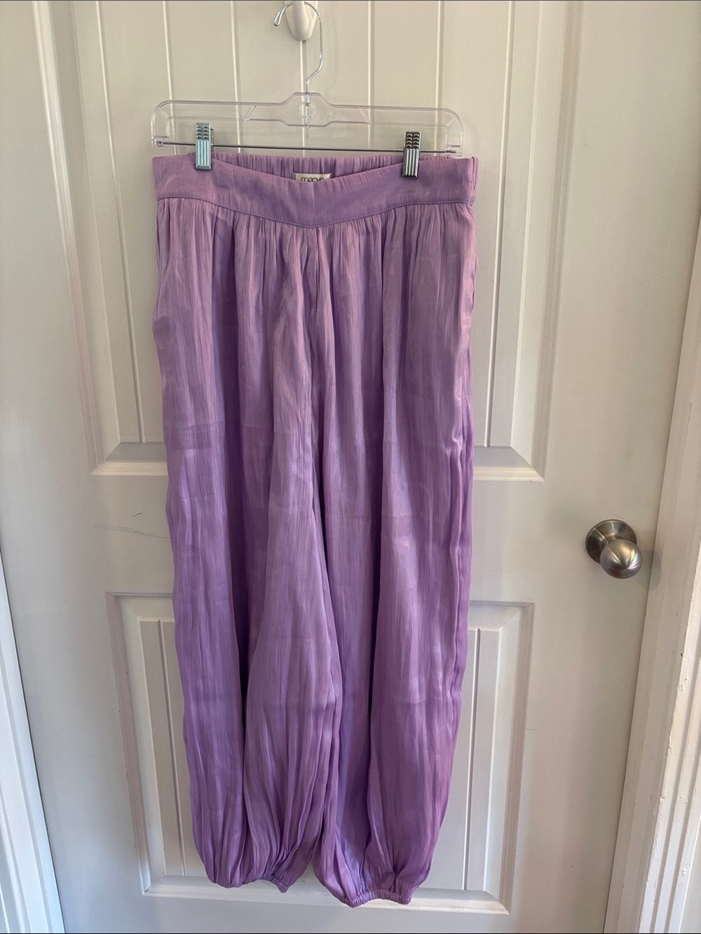 Maeve Lavender Wide-Leg Harem Pants